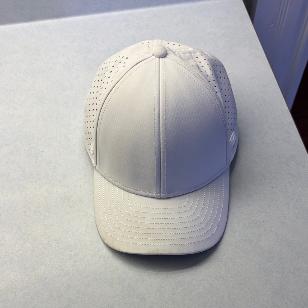 White Perforated Men's Cap